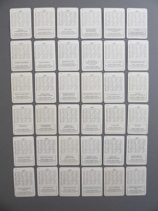 Calendários Telenovelas Brasileiras