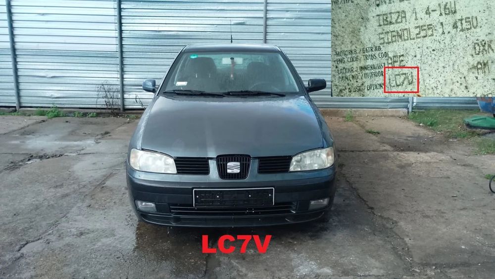 tylko części SEAT IBIZA II FL 6K2 1.4 16V APE 75KM 55kW HB 5D lakier LC7V 99r-02r