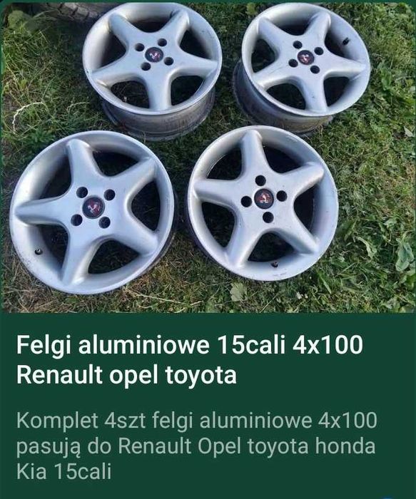 Sprzedam alufelgi 15 cali