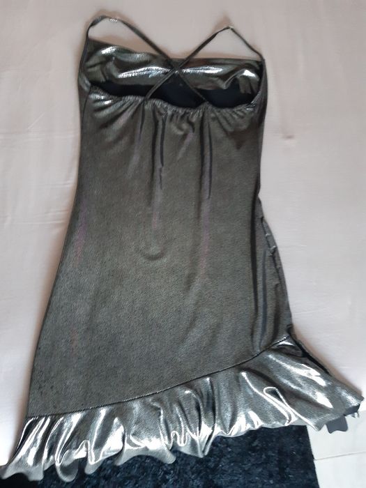 Vestido prateado tam: S