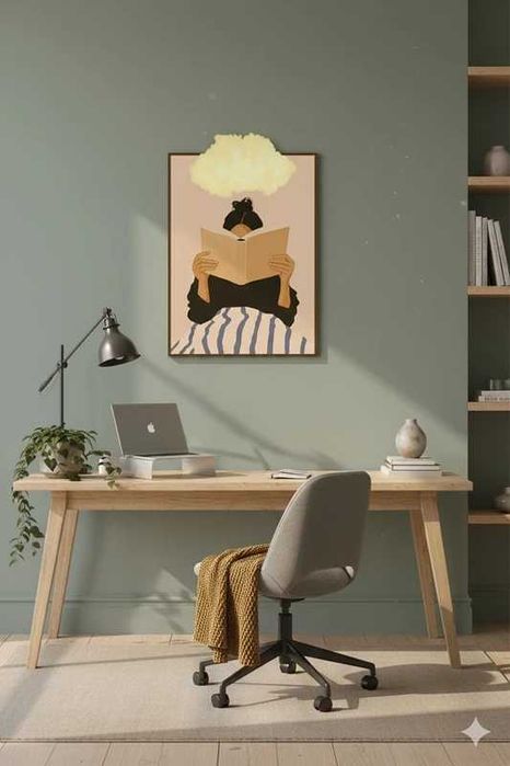 Quadro com luz peça única