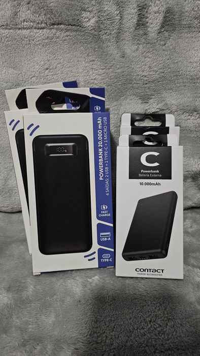 Powerbank 20.000mAh - 10.000mAh - Selados, novos, bateria externa