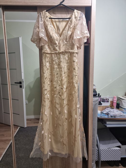 Zlota sukienka na wesele  XL