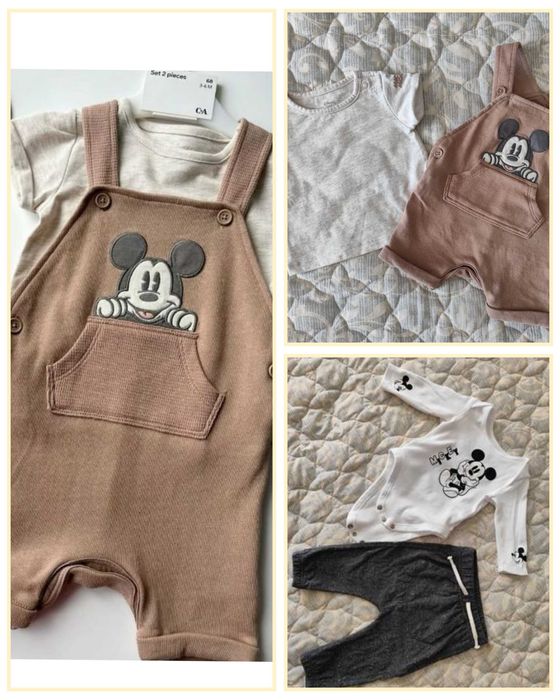 Комбінезон з футболкою,боді та штанці 62