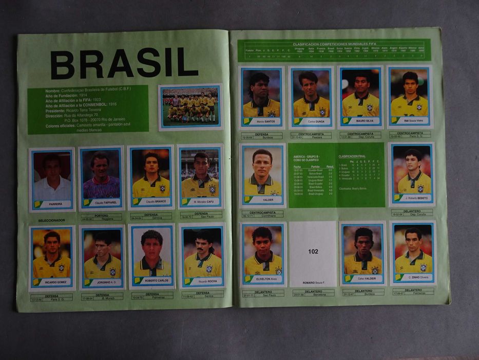 Caderneta de cromos de futebol Campeonato Mundial de Futbol USA 94 (17