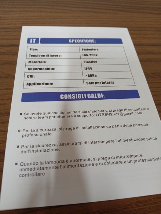 Lampa sufitowa easy eagle LED 6500 k 22 cm