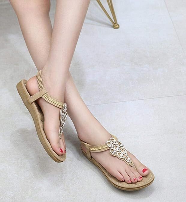 Damskie sandały z diamentami, styl boho r. 42