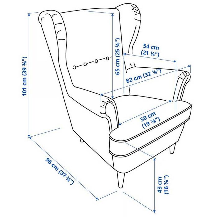 Poltrona e repousa-pés - IKEA STRANDMON