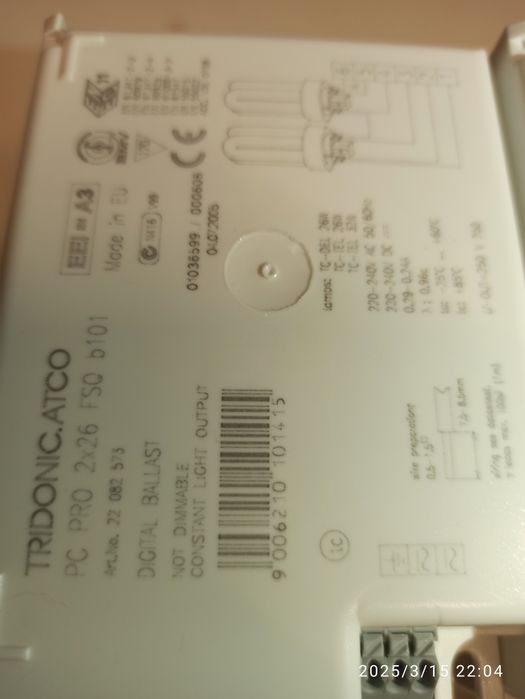 Balastros Eletrónicos 2x26W e também 2x32W fluorescentes compactas