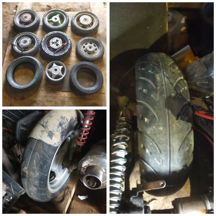 Колеса на скутер, тачку розмір r10 та r12. . Шини , диски . Розборка .