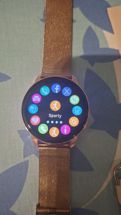Smartwatch zegarek zloty + pasek