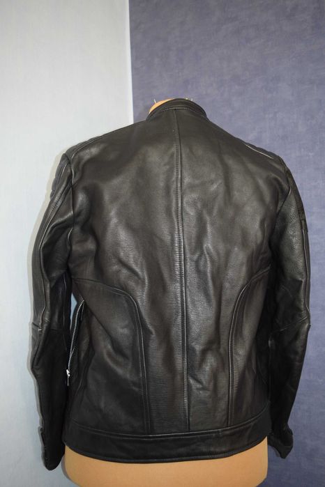 Jack& Jones Kurtka skórzana czarna w stylu motocyklowym_S