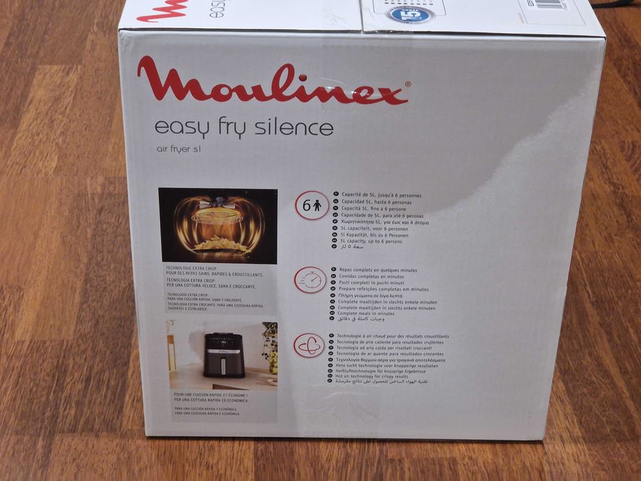 Air Fryer Moulinex Easy Fry Silence XL Coal [5L] [NOVA]