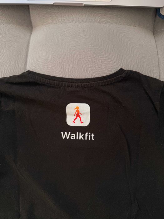 czarny T-shirt 100% bawełna Walk Fit