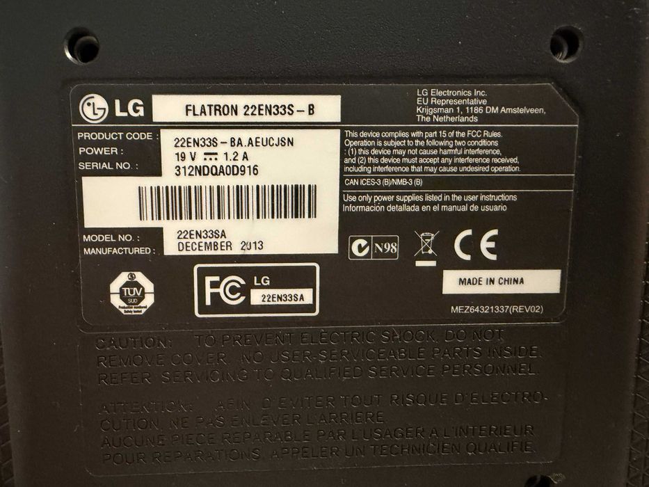 Monitor LED LG 22EN33S-B