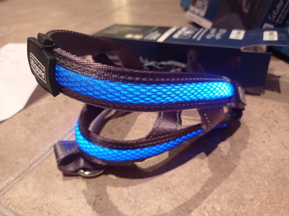 Wyprzedaż! Nowe szelki LED dla psa Ładowane na USB.