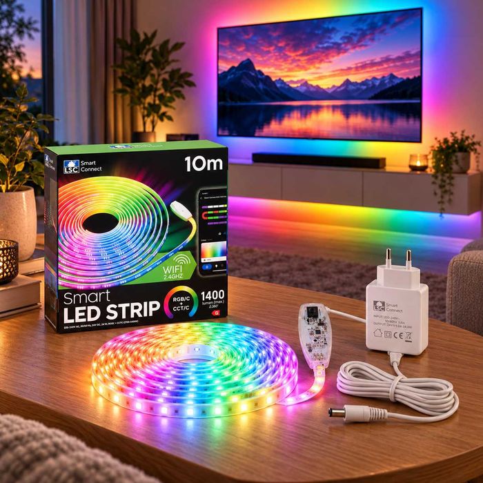Oświetlenie LED RGB 10M WiFi – Klimatyczna Taśma do Pokoju