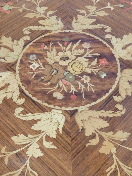 komoda kredens serwantka barek witrynka + stol okragly wloski VINTAGE