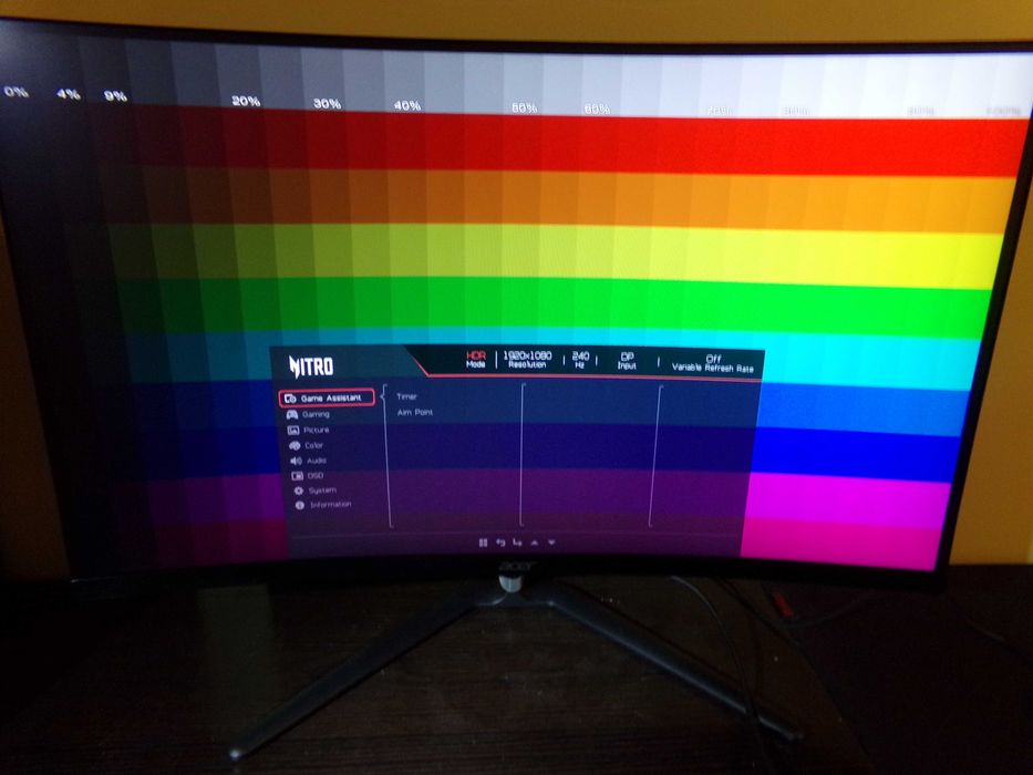 Acer Nitro 27" Full HD VA 240Hz  Gwarancja 35 m-ce.
