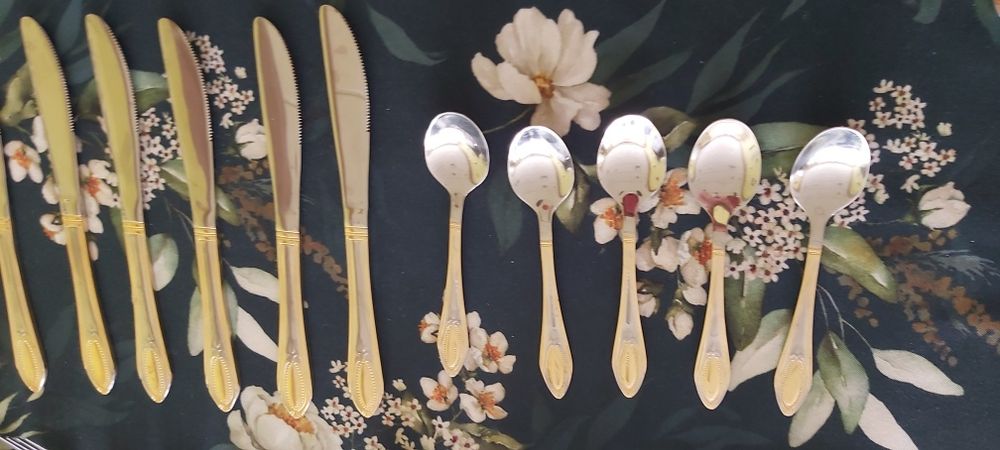 Sztućce stal nierdzewna, 22 sztuki