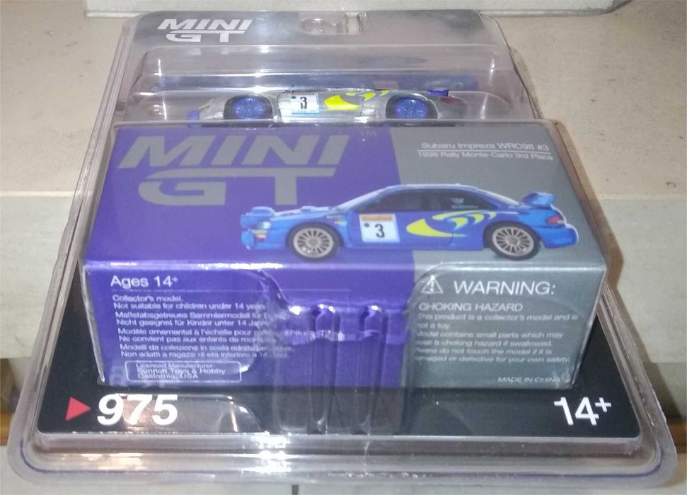 Mini GT - Subaru Impreza WRC98 - 3º Rally de Monte Carlo 1998 - Colin McRae - CHASE