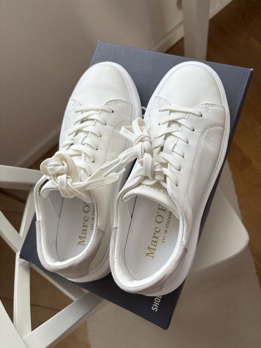 Marc O’ Polo Sneakersy 37 skórzane białe