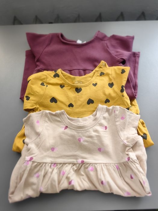 Zestaw 3x bluzka sukienka tunika r. 74 | Cool Club, So Cute, Fred & Fl