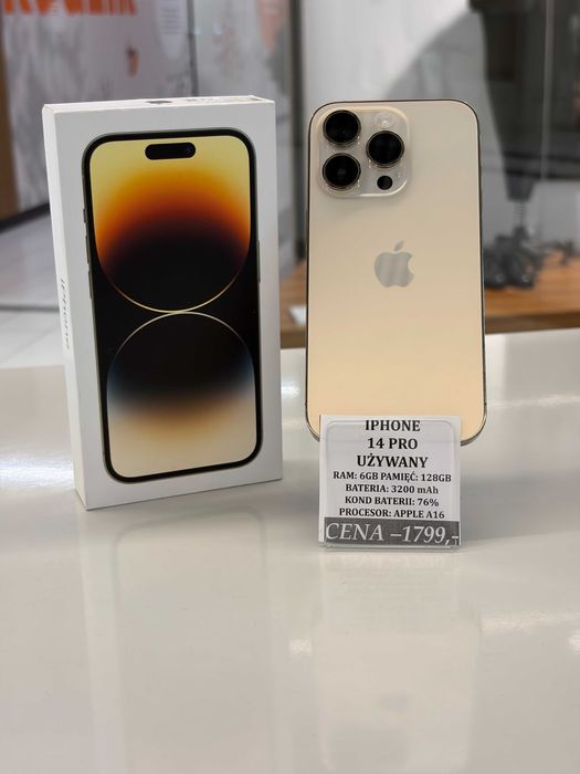 iPhone 14 Pro 128GB Bat 76% Topcase Vivo *Raty 0%