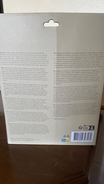 Banheira de plástico usada 1 vez