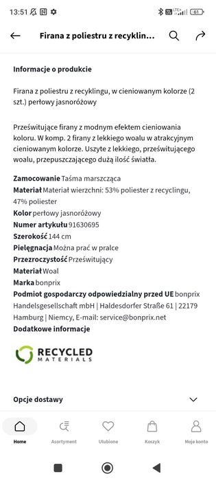 Firany cieniowane różowe stan idealny  2 sztuki