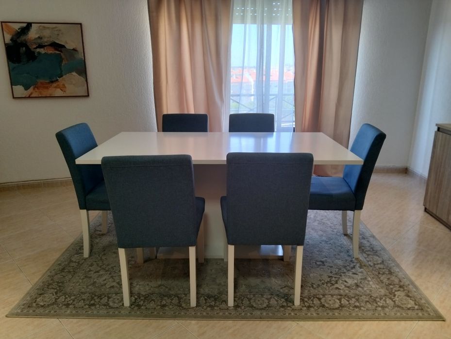 Mesa jantar branca lacada