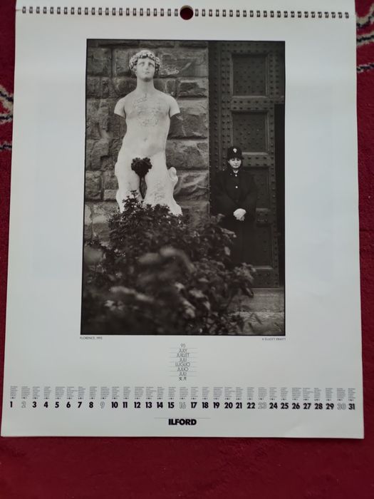 Calendário de parede Ilford 1995