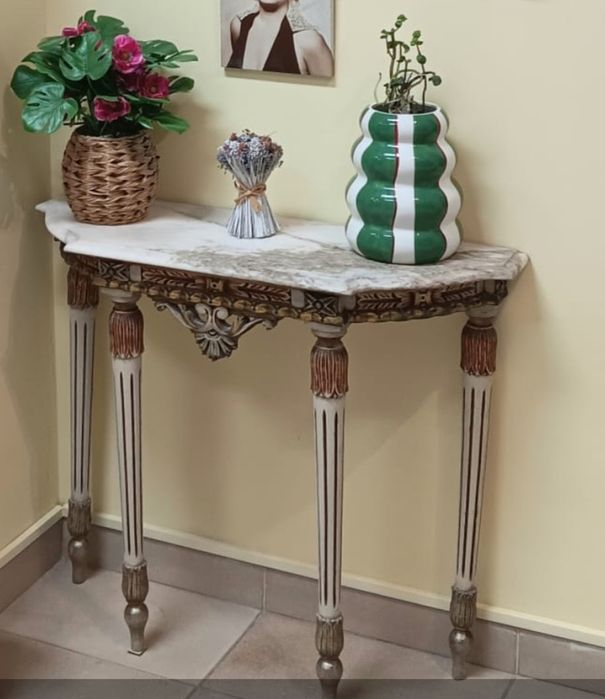Mesa c  pedra mármore restaurada