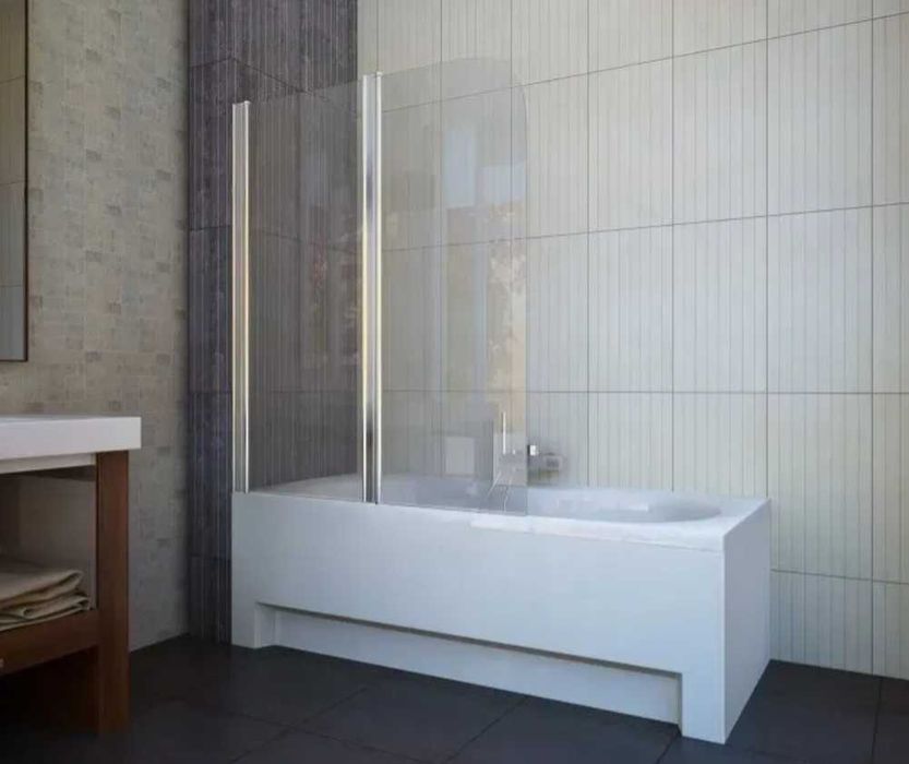 Скляна шторка для ванни Koller Pool QP95 двоелементна 1150x1400, нова