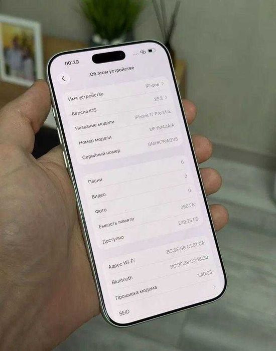 iPhone 17 Pro Max, 256 ГБ, SIM + eSIM