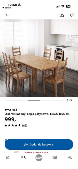 Stół drewniany 6 krzeseł