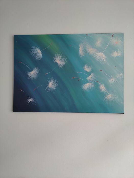 Obraz "Dmuchawce" - akryl na płótnie 70x50 cm