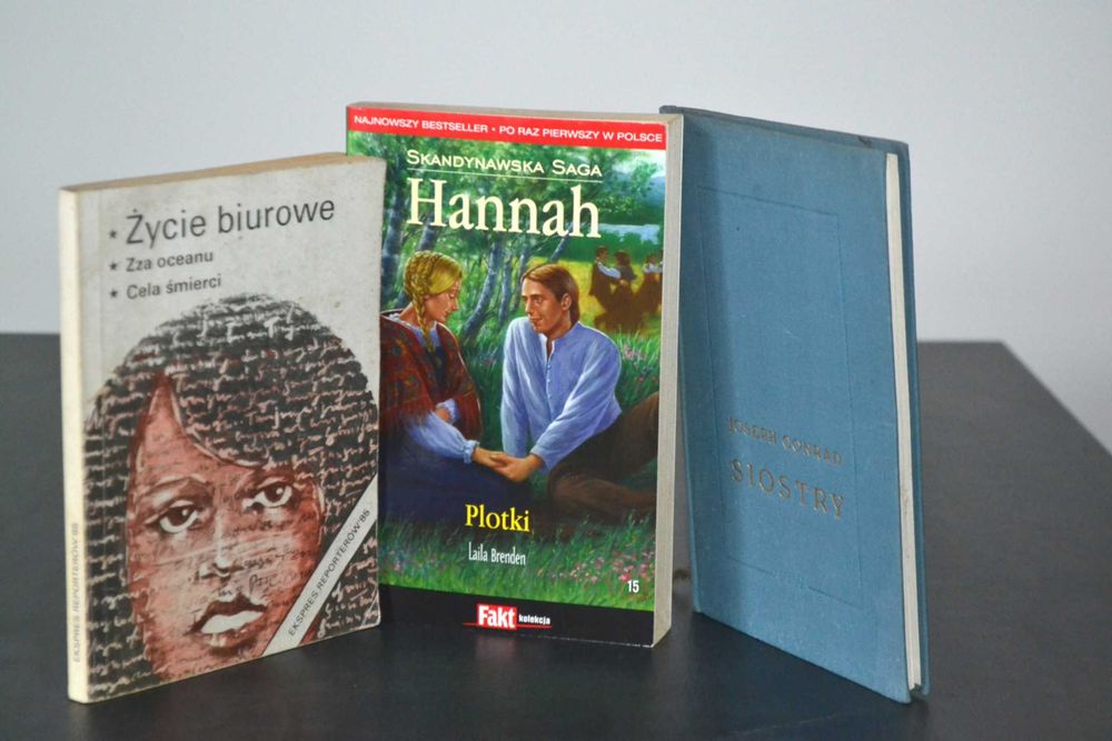 zestaw 3 książki do poczytania lektura lekka książka x3 Conrad Siostry
