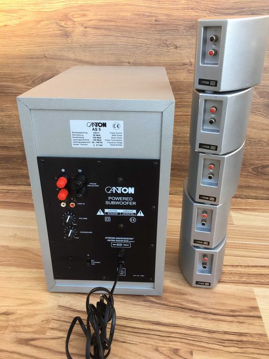 Subwoofer i kolumny kina domowego CANTON AS 5 + satelity
