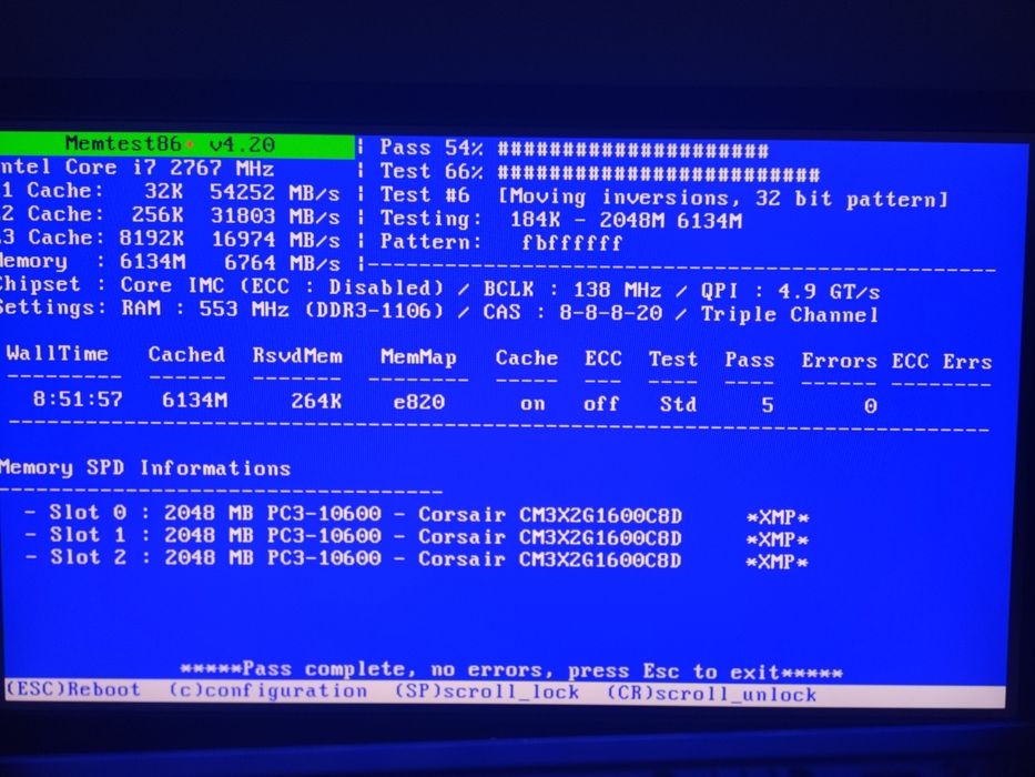Corsair Dominator 6GB (3x2GB) 1600MHz PC3-12800 CM3X2G1600C8D