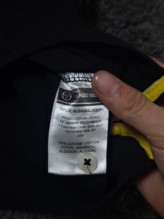 Черно желтое поло Sergio taccini