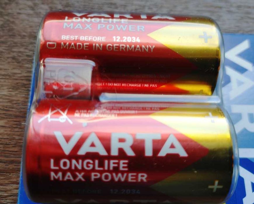 Батарейки VARTA Longlife Max Power D/LR20 2шт