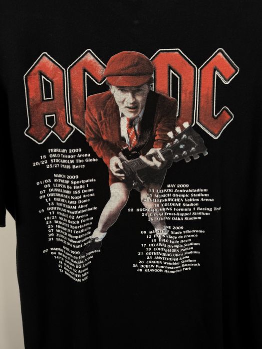 AC/DC Black Ice Tour 2009 czarna koszulka t-shirt band tee unisex XL