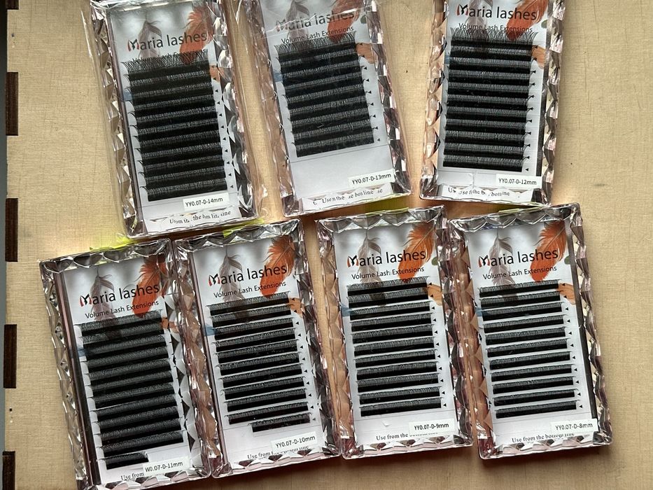 Вії для нарощування Maria Lashes, вигин D, 0.07