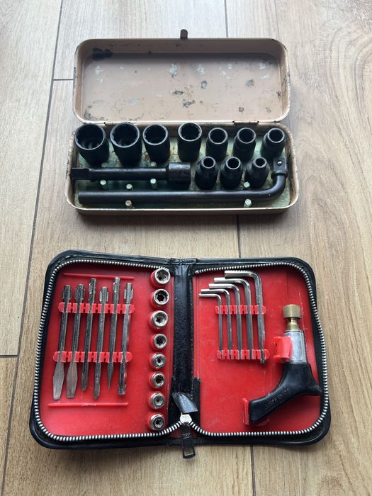 Klucze nasadowe Made in Poland Prl plus zestaw wkrętaków