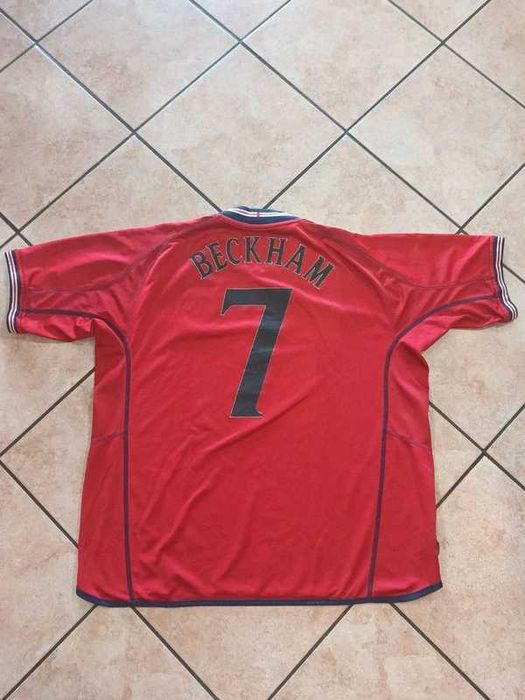 Unikalna dwustronna koszulka reprezentacji Anglii na lata 2002/2004 David Beckham L/XL