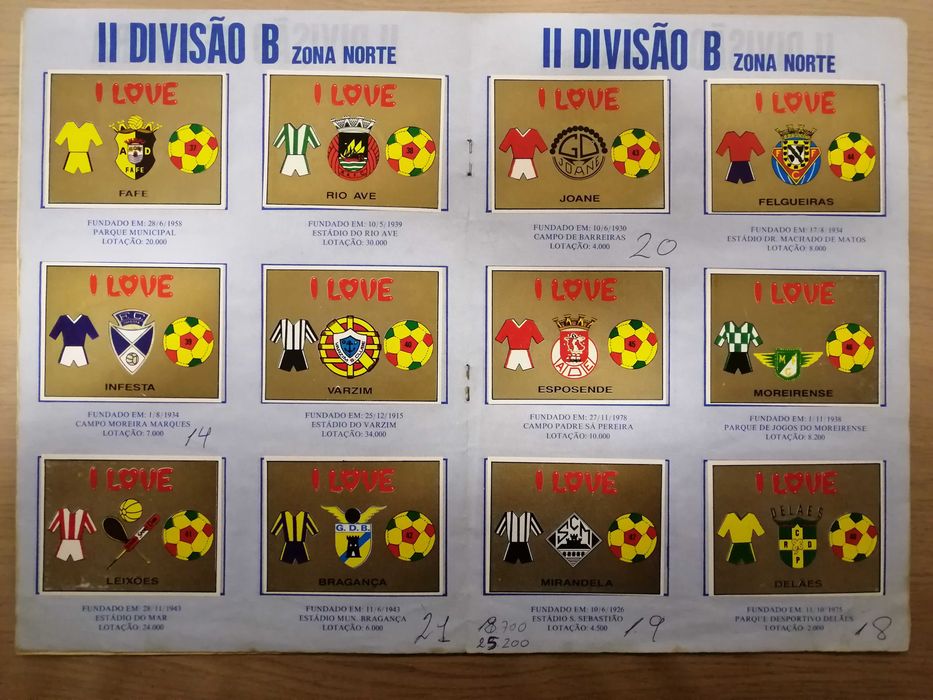 Caderneta Futebol I LOVE o meu clube - Manil [Incompleta]