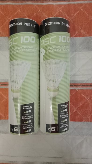 Volante de Plástico de Badminton PSC 100 Medium Amarelo (conjunto de 1