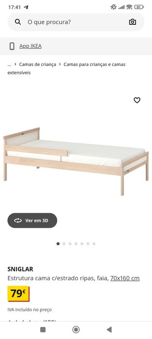 Cama de criança Ikea 70x160