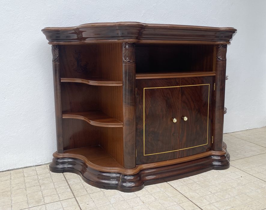 Móvel de entrada estante de TV em cerejeira